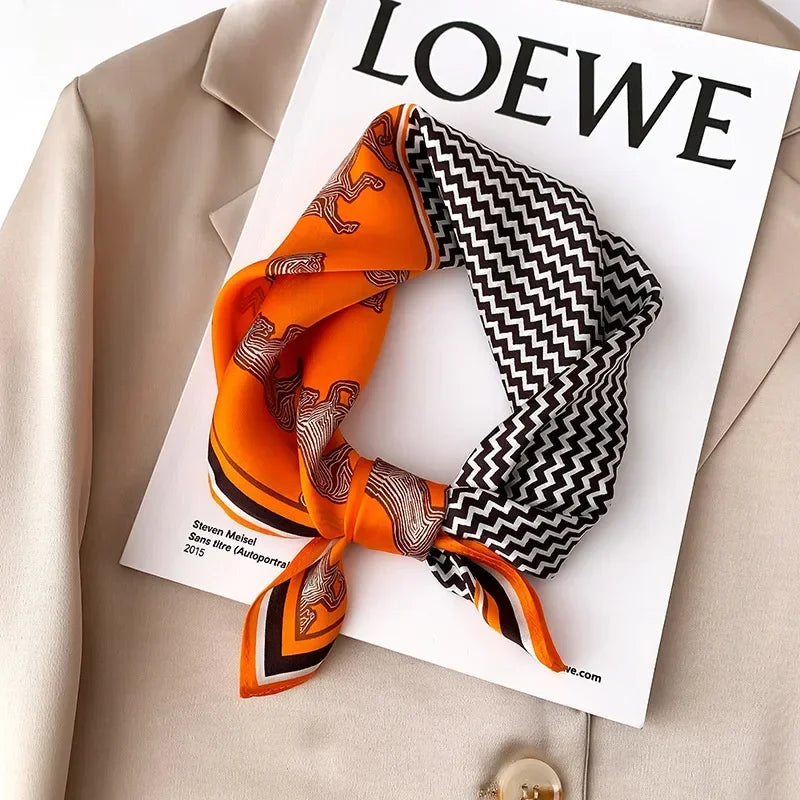 Scarf 100% Mulberry Silk Bandana Women Square Scarves