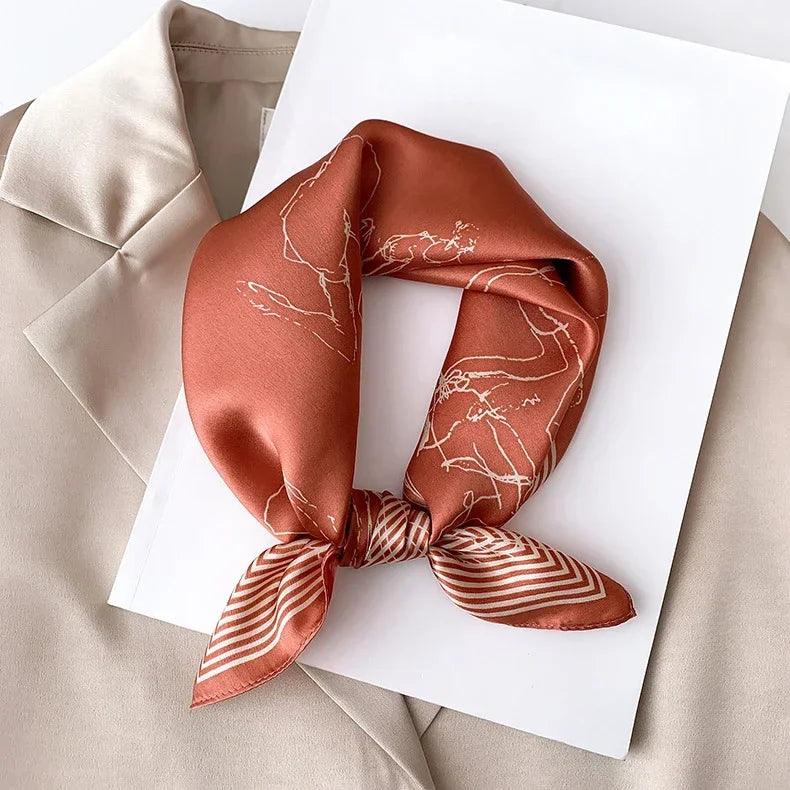 Scarf 100% Mulberry Silk Bandana Women Square Scarves