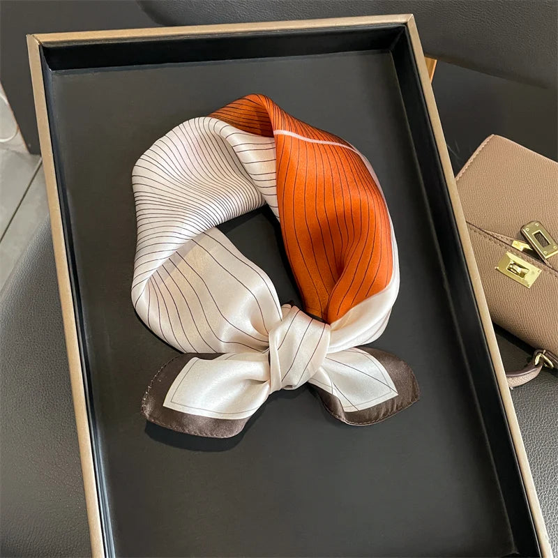 100% Silk Scarf 53cm Square Multicolor