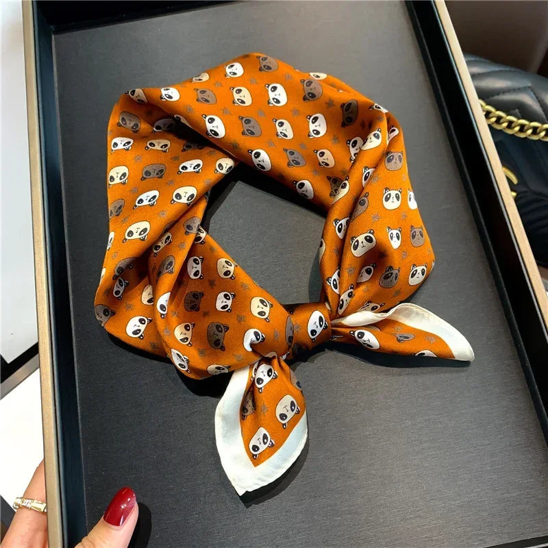 Scarf 100% Mulberry Silk Bandana Women Square Scarves