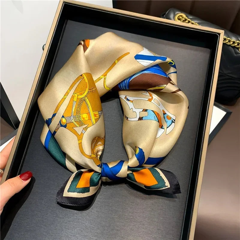 Scarf 100% Mulberry Silk Bandana Women Square Scarves