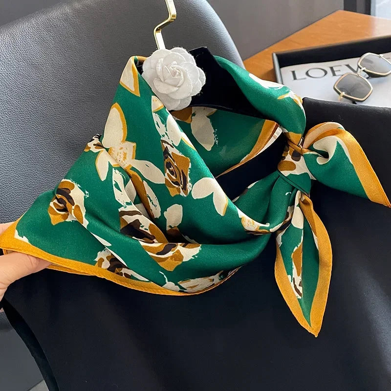 Scarf 100% Mulberry Silk Bandana Women Square Scarves