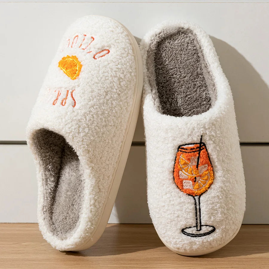 Spritz Slippers Soft Plush Spritz O'Clock
