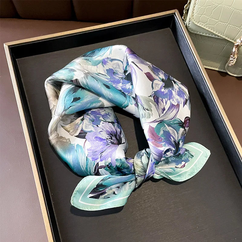 Scarf 100% Mulberry Silk Bandana Women Square Scarves