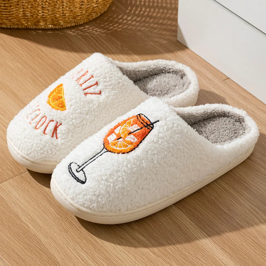Spritz Slippers Soft Plush Spritz O'Clock