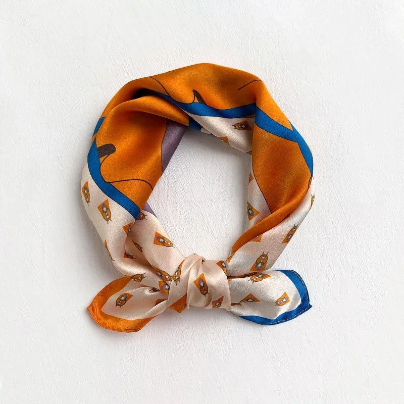 Scarf 100% Mulberry Silk Bandana Women Square Scarves