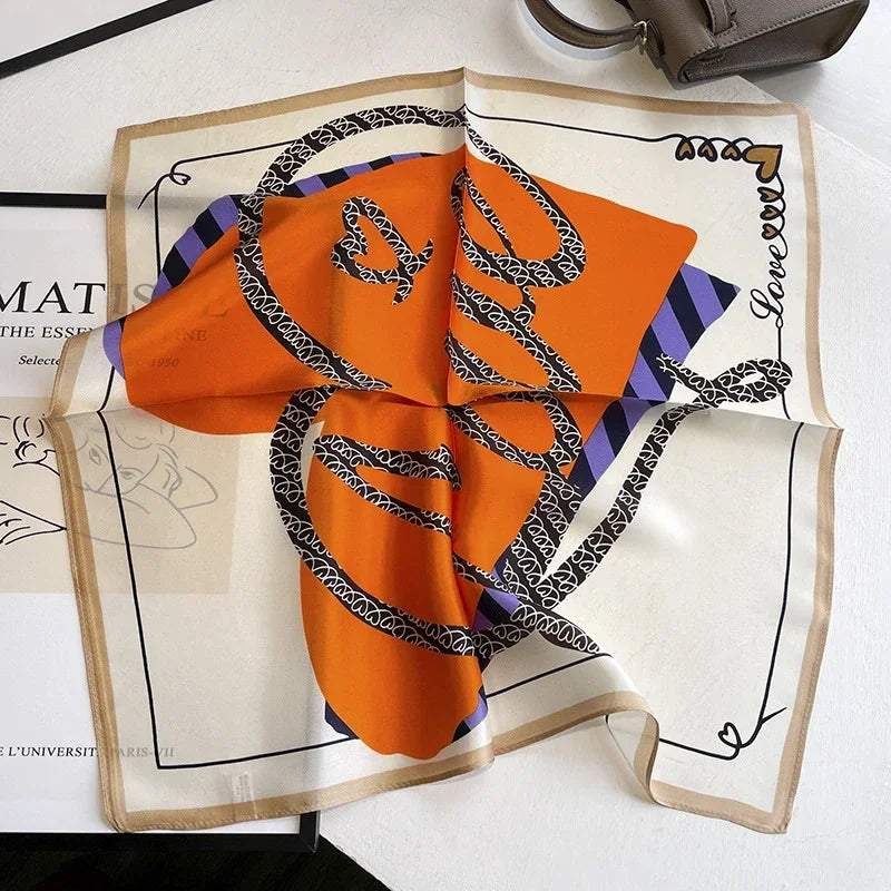 Scarf 100% Mulberry Silk Bandana Women Square Scarves