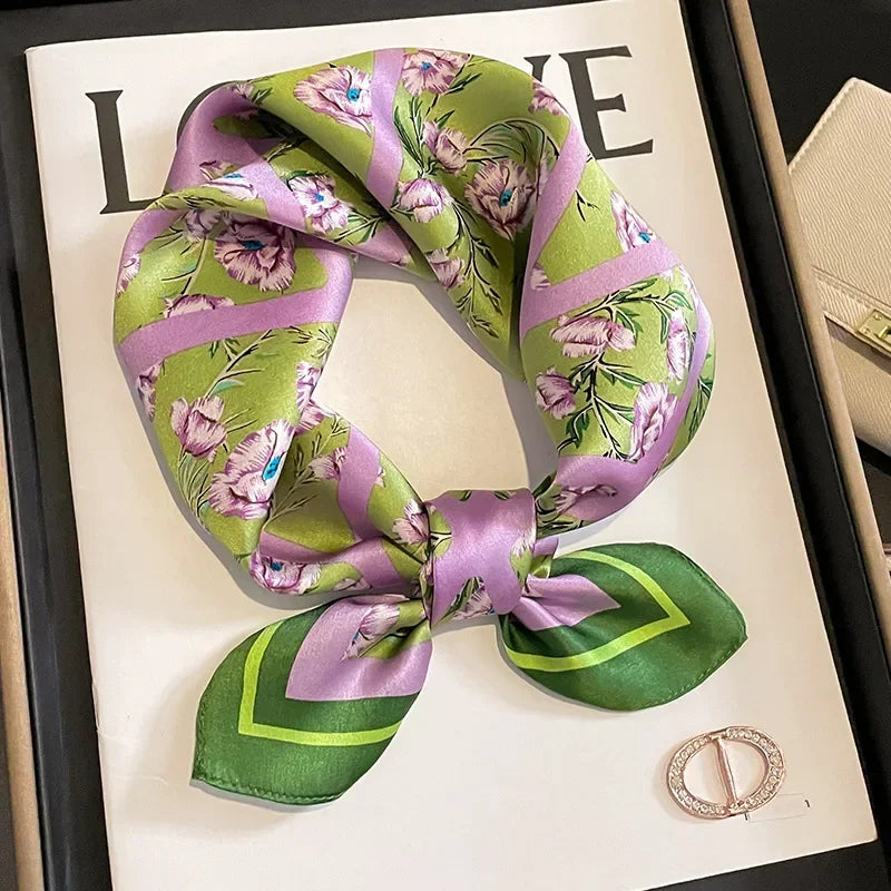 Scarf 100% Mulberry Silk Bandana Women Square Scarves