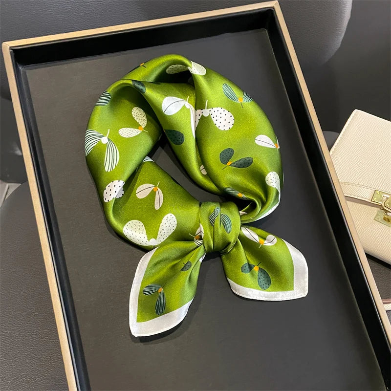 100% Silk Scarf 53cm Square Multicolor