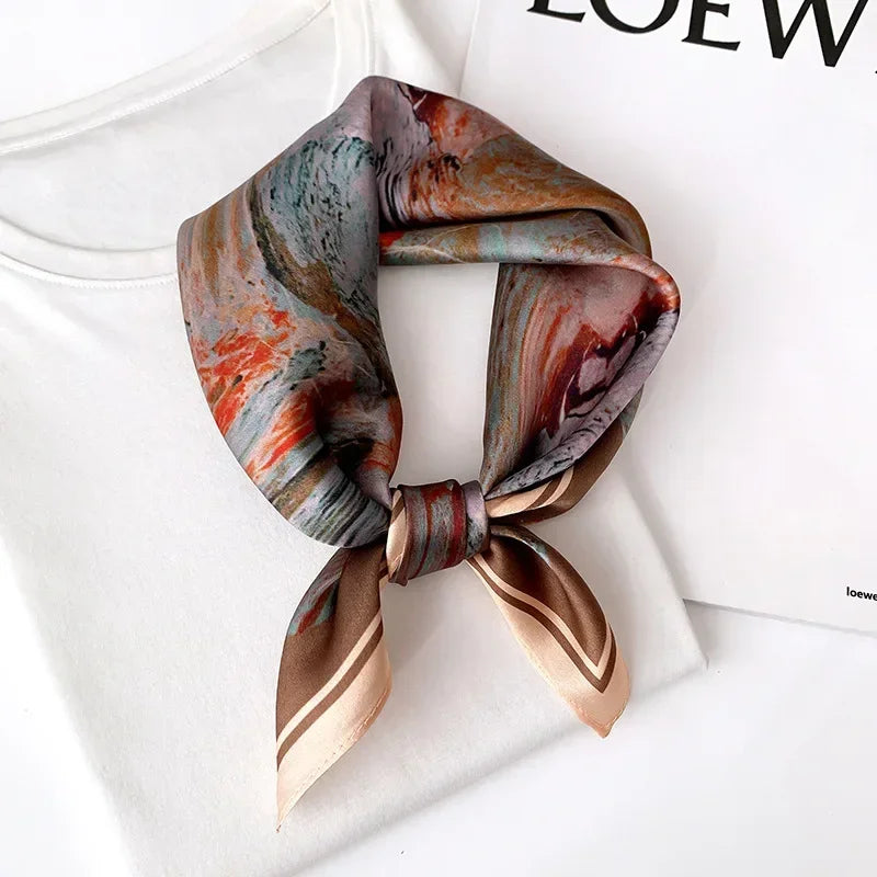 Scarf 100% Mulberry Silk Bandana Women Square Scarves