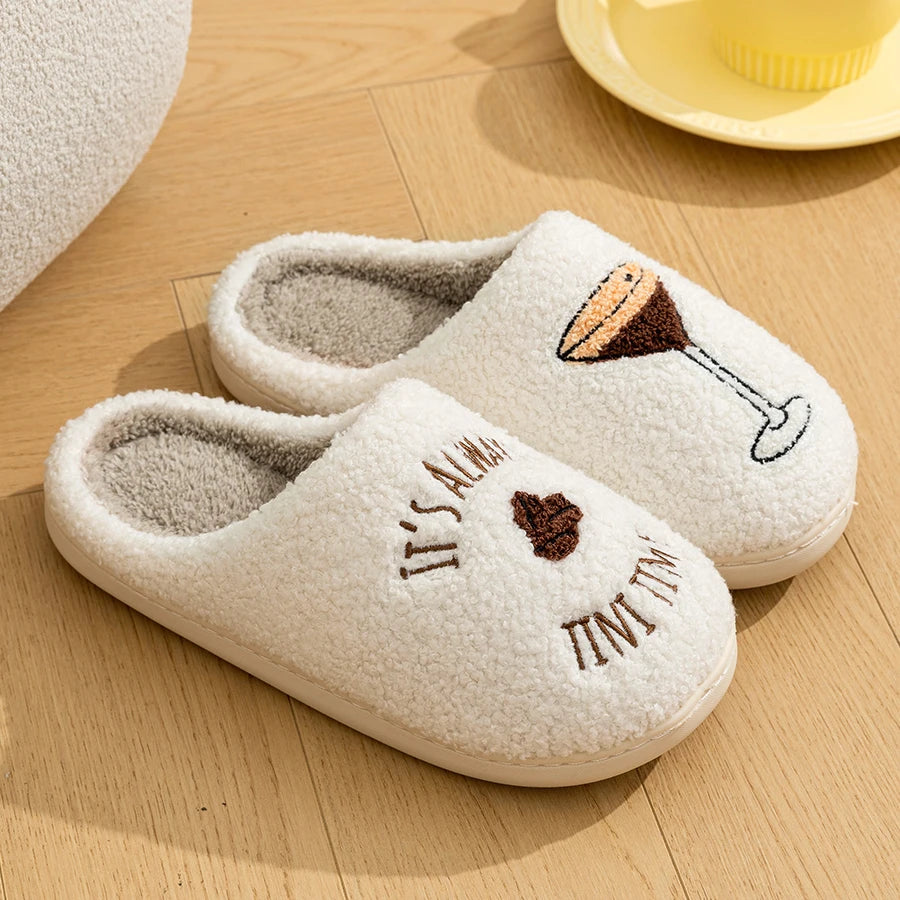 Espresso Martini Slippers Soft Plush
