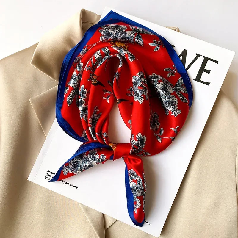 Scarf 100% Mulberry Silk Bandana Women Square Scarves