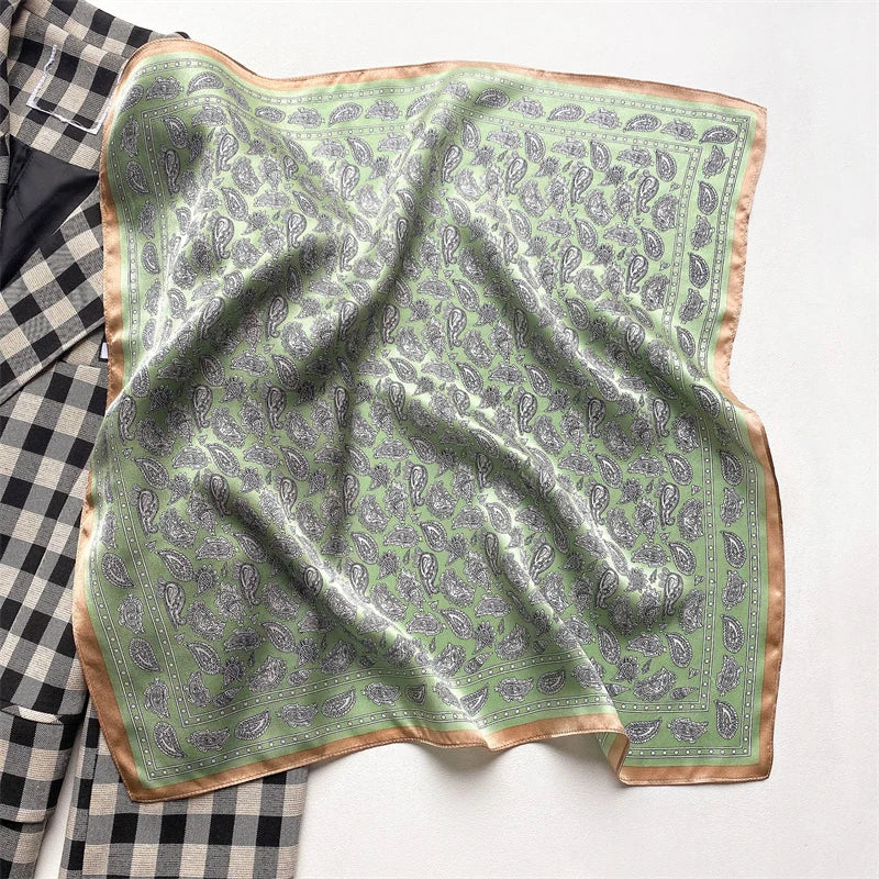 100% Silk Scarf 53cm Square Multicolor