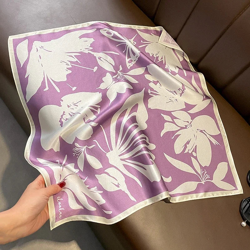 Scarf 100% Mulberry Silk Bandana Women Square Scarves