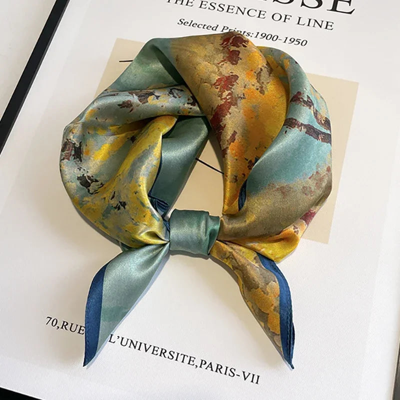 Scarf 100% Mulberry Silk Bandana Women Square Scarves