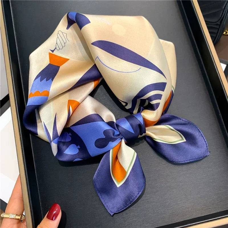 Scarf 100% Mulberry Silk Bandana Women Square Scarves