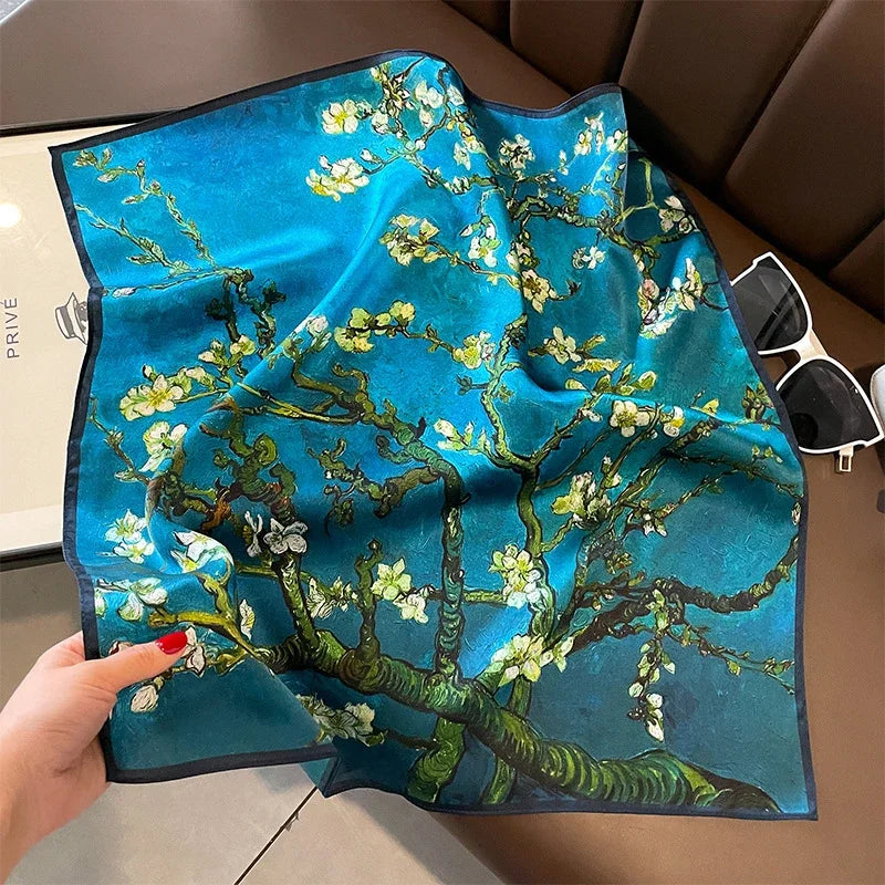 Scarf 100% Mulberry Silk Bandana Women Square Scarves