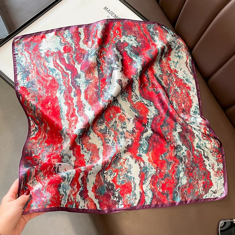 Scarf 100% Mulberry Silk Bandana Women Square Scarves