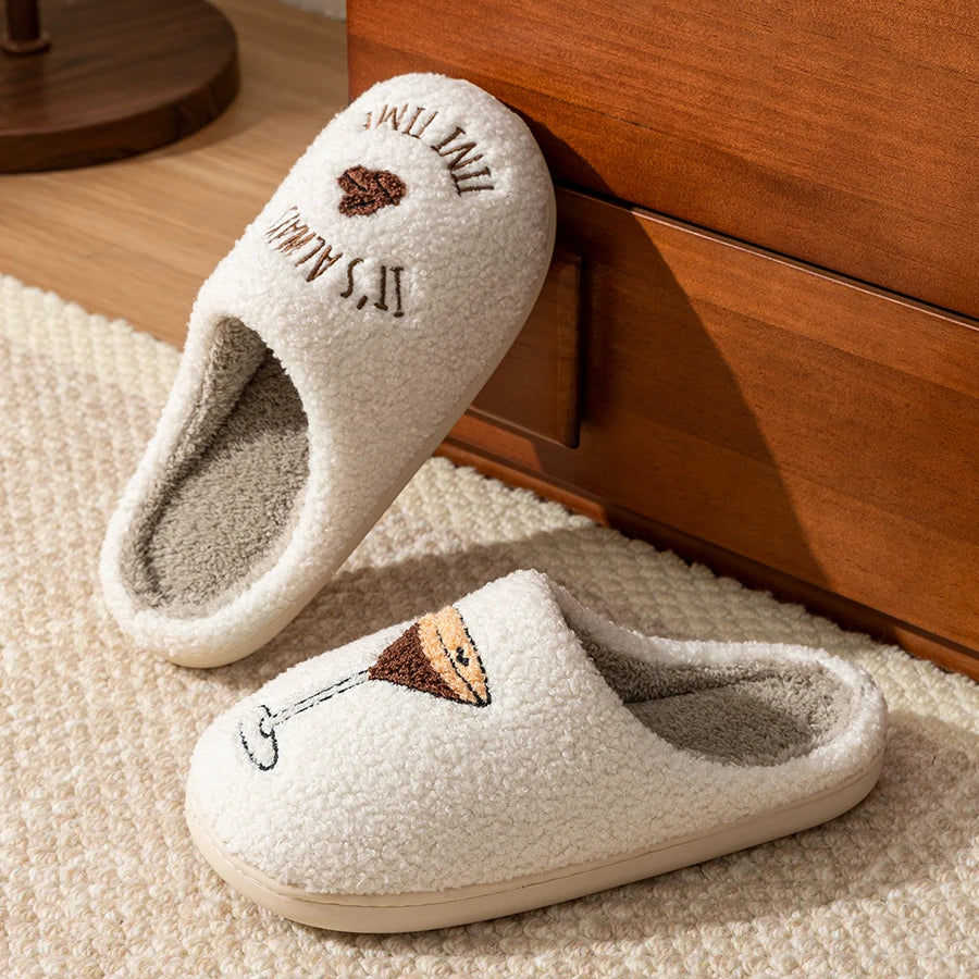 Espresso Martini Slippers Soft Plush
