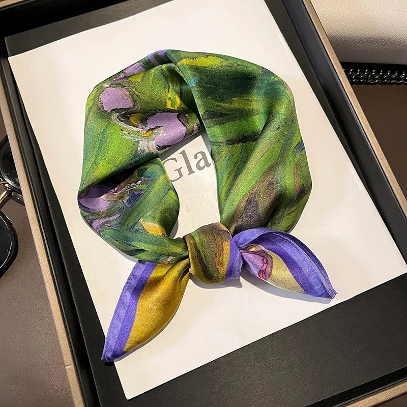 Scarf 100% Mulberry Silk Bandana Women Square Scarves