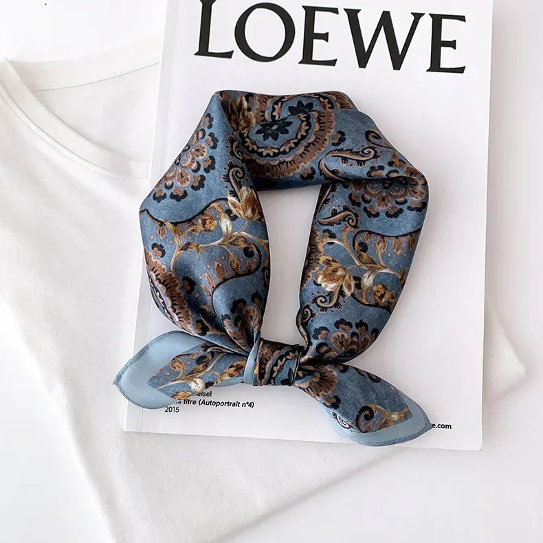 Scarf 100% Mulberry Silk Bandana Women Square Scarves