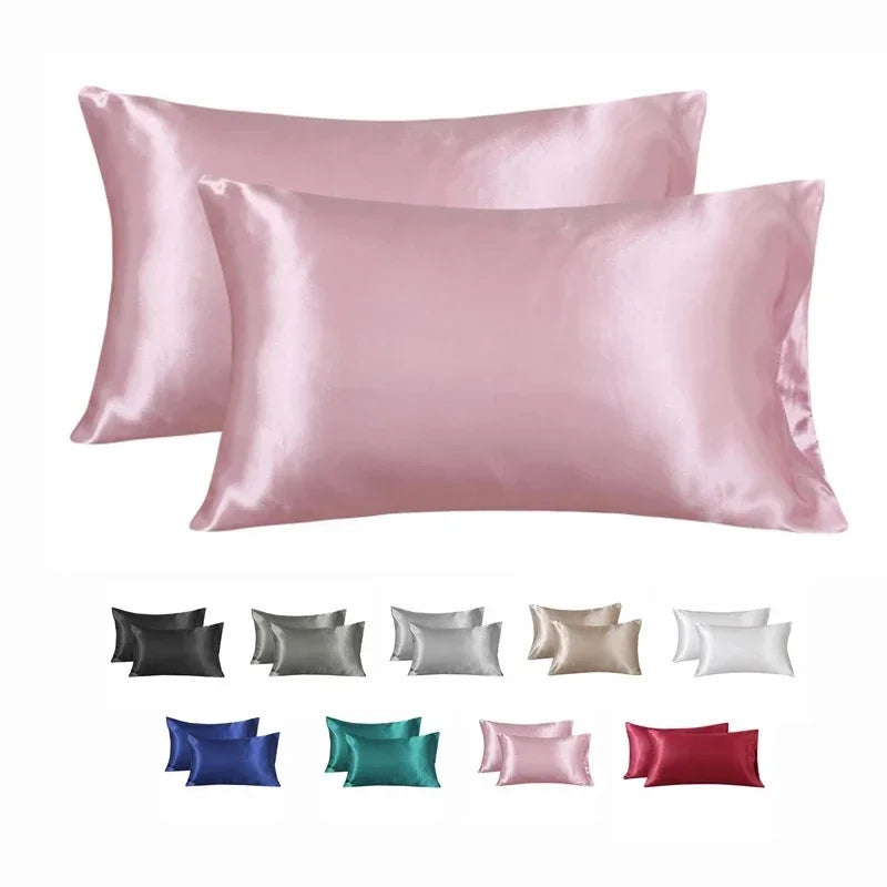 Set of 2 or 4 100% Natural Mulberry Silk Pillow Case Protects Hair and Skin
