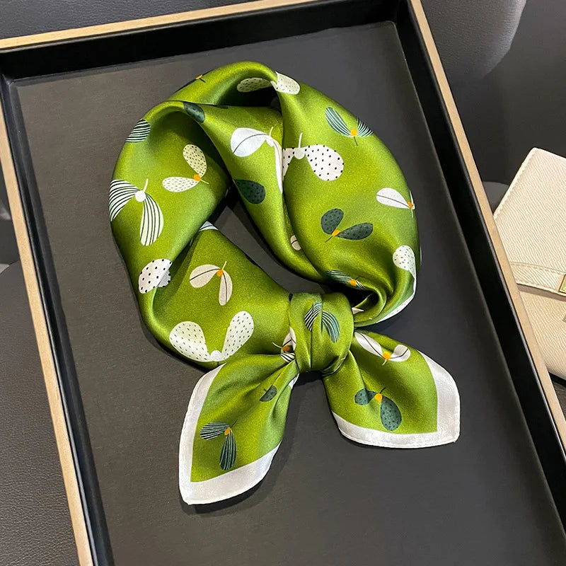 100% Silk Scarf 53cm Square Multicolor