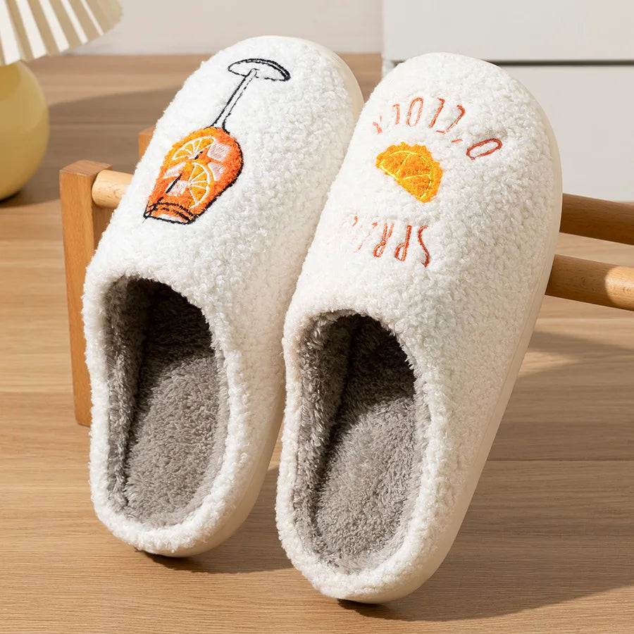 Spritz Slippers Soft Plush Spritz O'Clock