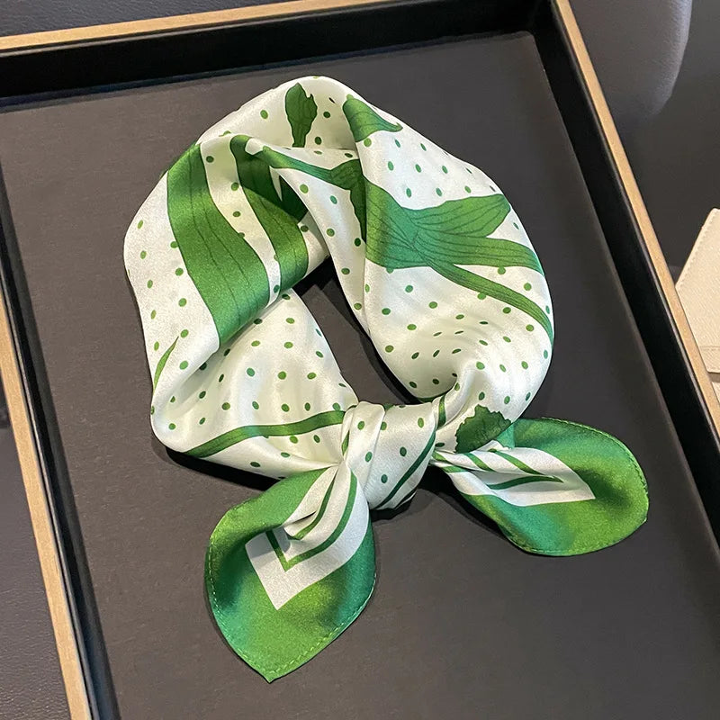 100% Silk Scarf 53cm Square Multicolor