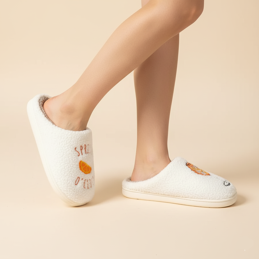 Spritz Slippers Soft Plush Spritz O'Clock