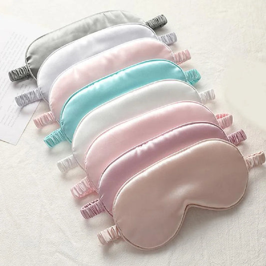 Maschera per gli occhi satinata, ombreggiatura, per dormire, da viaggio e relax 
