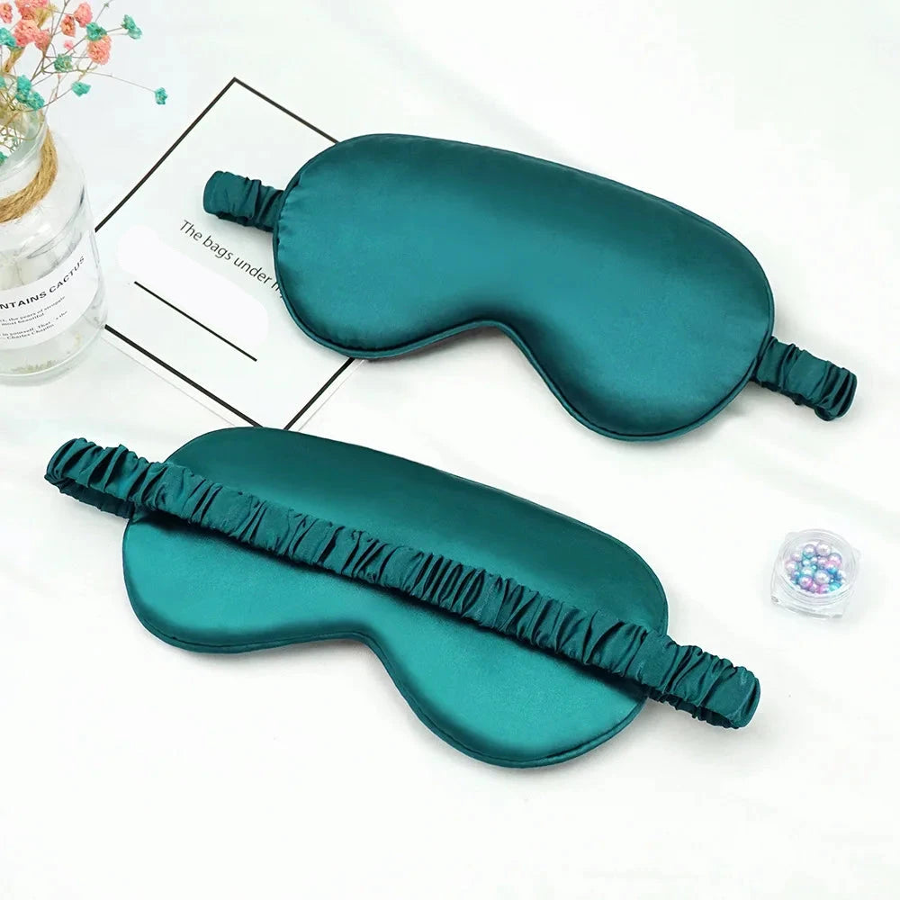 Maschera per gli occhi satinata, ombreggiatura, per dormire, da viaggio e relax 