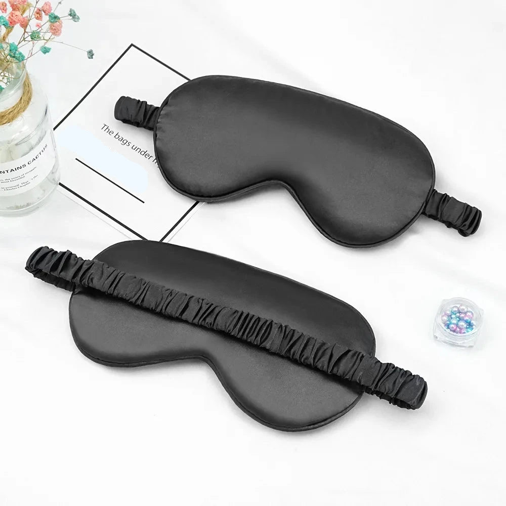 Maschera per gli occhi satinata, ombreggiatura, per dormire, da viaggio e relax 