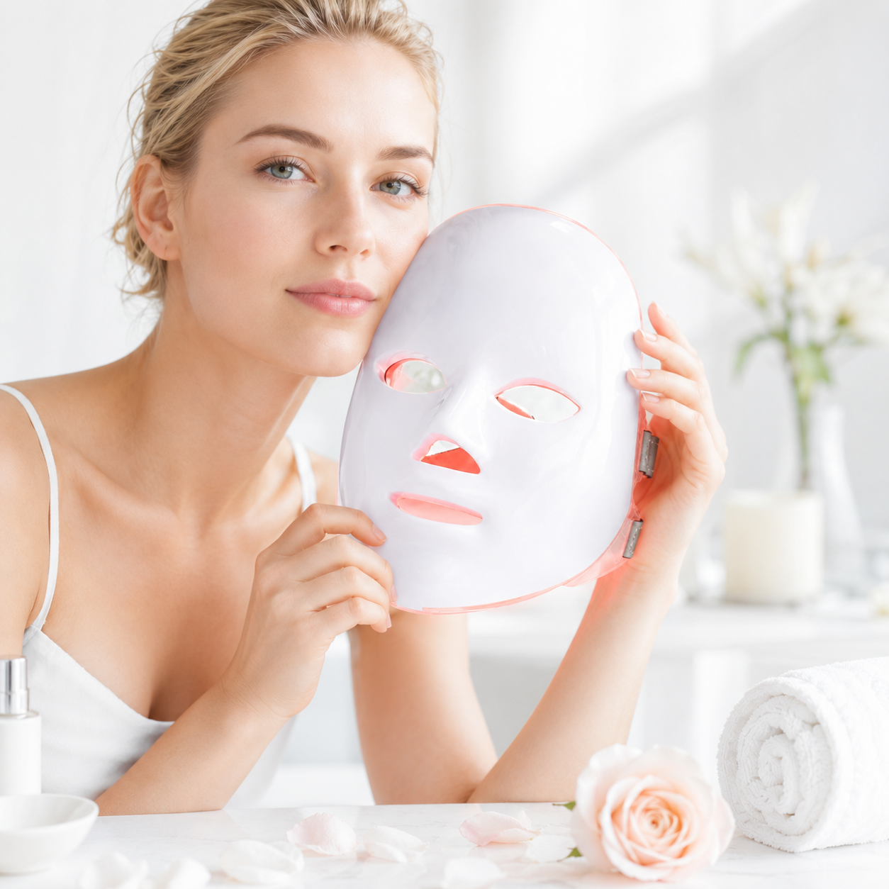 7-Color LED Face and Neck Beauty Mask