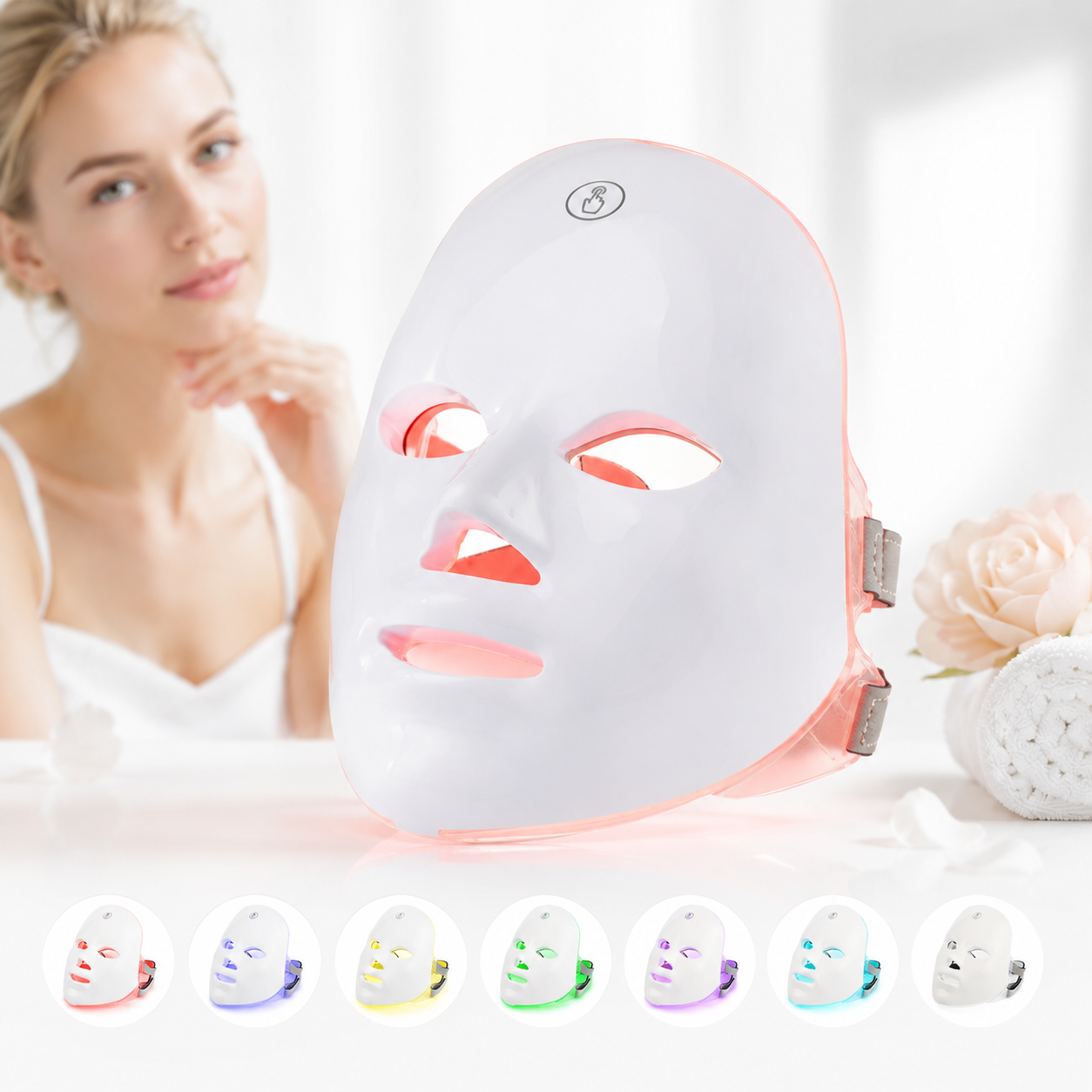 7-Color LED Face and Neck Beauty Mask