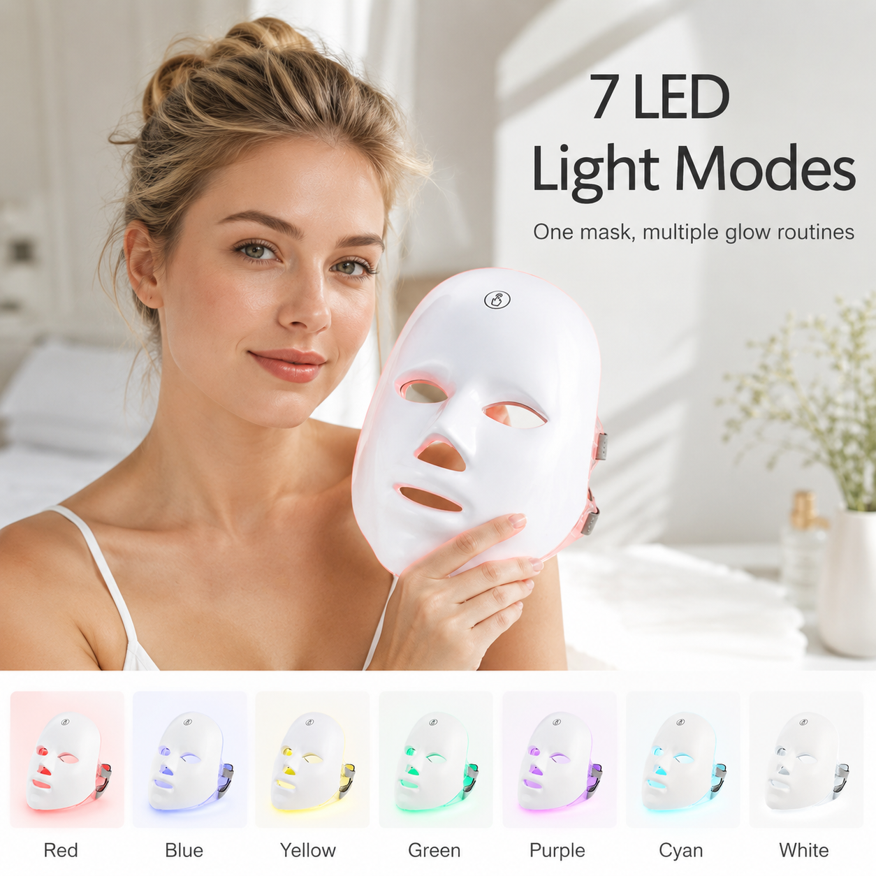 7-Color LED Face and Neck Beauty Mask