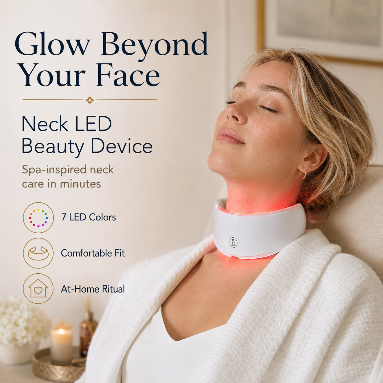 7-Color LED Face and Neck Beauty Mask