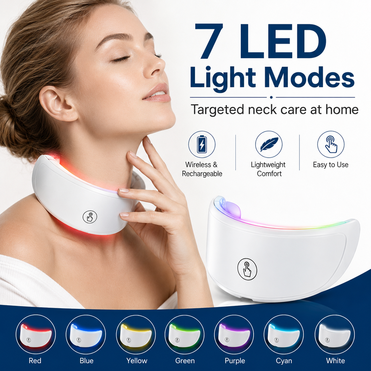 7-Color LED Face and Neck Beauty Mask