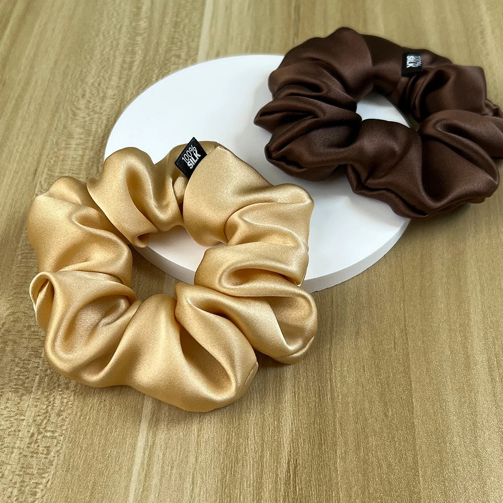 Elastici per capelli in seta di gelso al 100%, elastici per capelli 