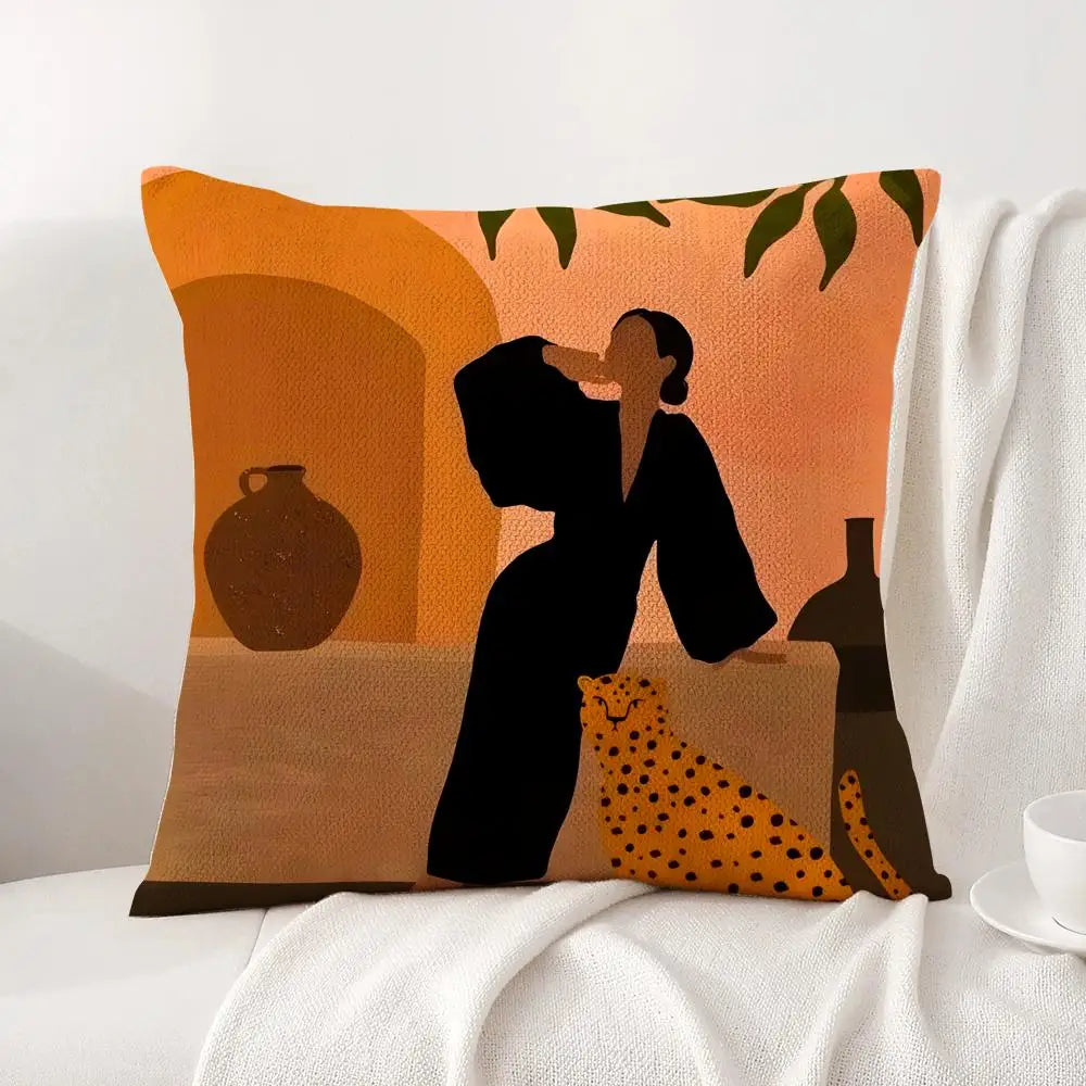 Abstract Designer Cushion Cover – Double-Sided Modern Art Pillowcase