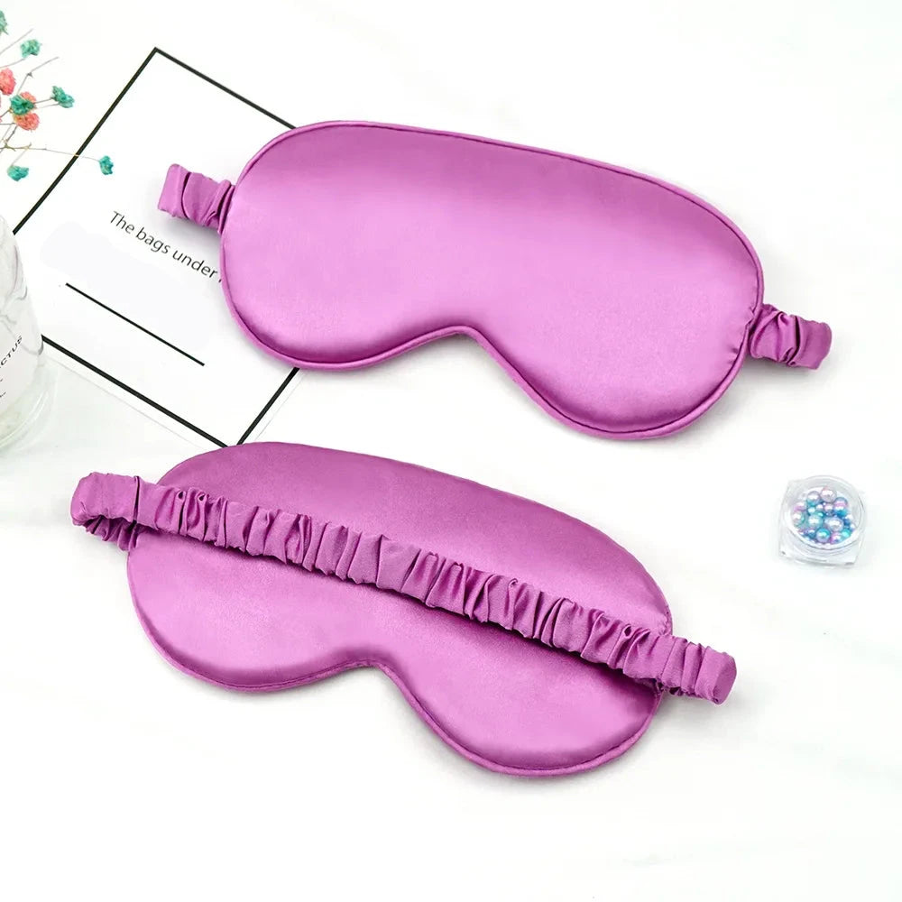Maschera per gli occhi satinata, ombreggiatura, per dormire, da viaggio e relax 