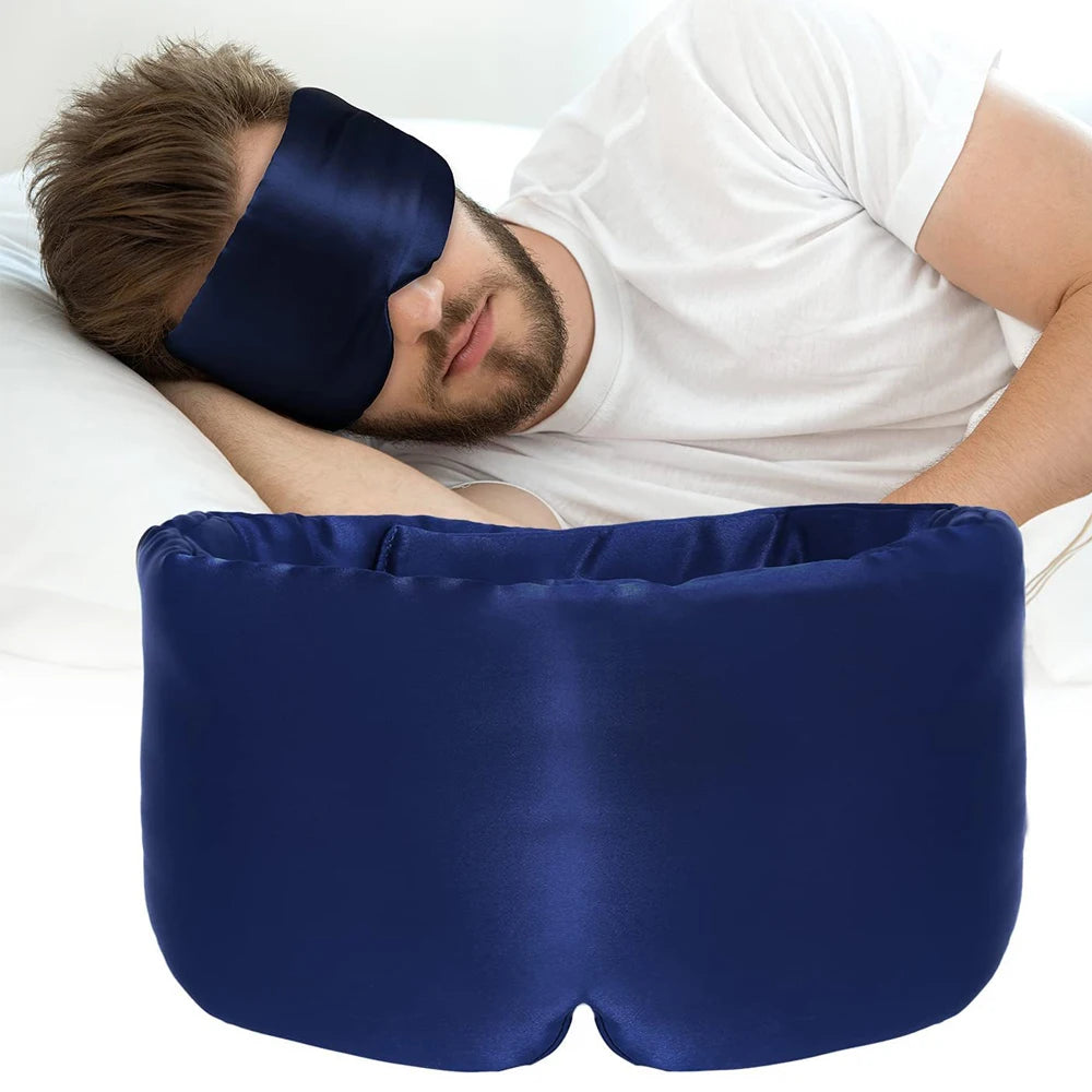 Maschera per dormire 100% seta di gelso che blocca la luce morbida imbottita 