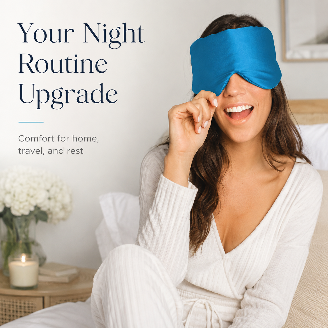 Sleeping Mask 100% Mulberry Silk Blocking Light Soft Padded