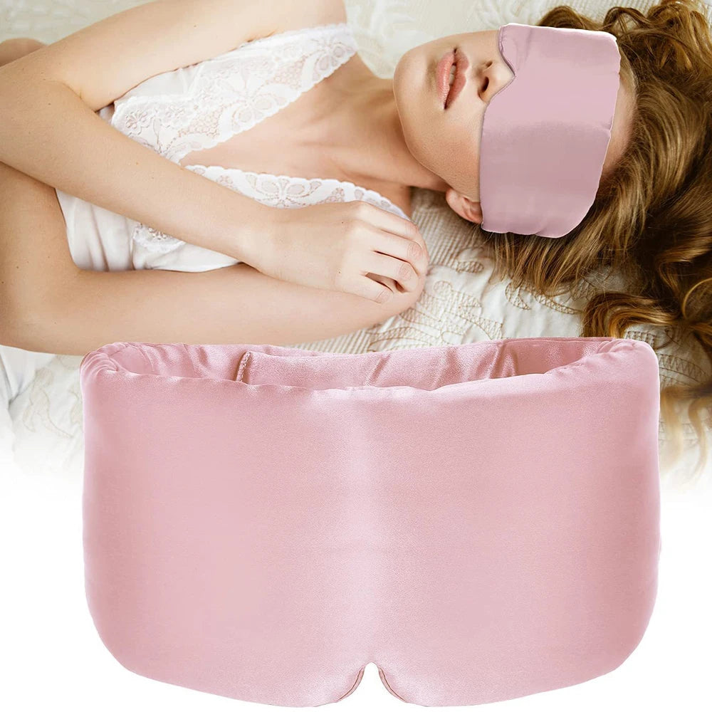 Maschera per dormire 100% seta di gelso che blocca la luce morbida imbottita 