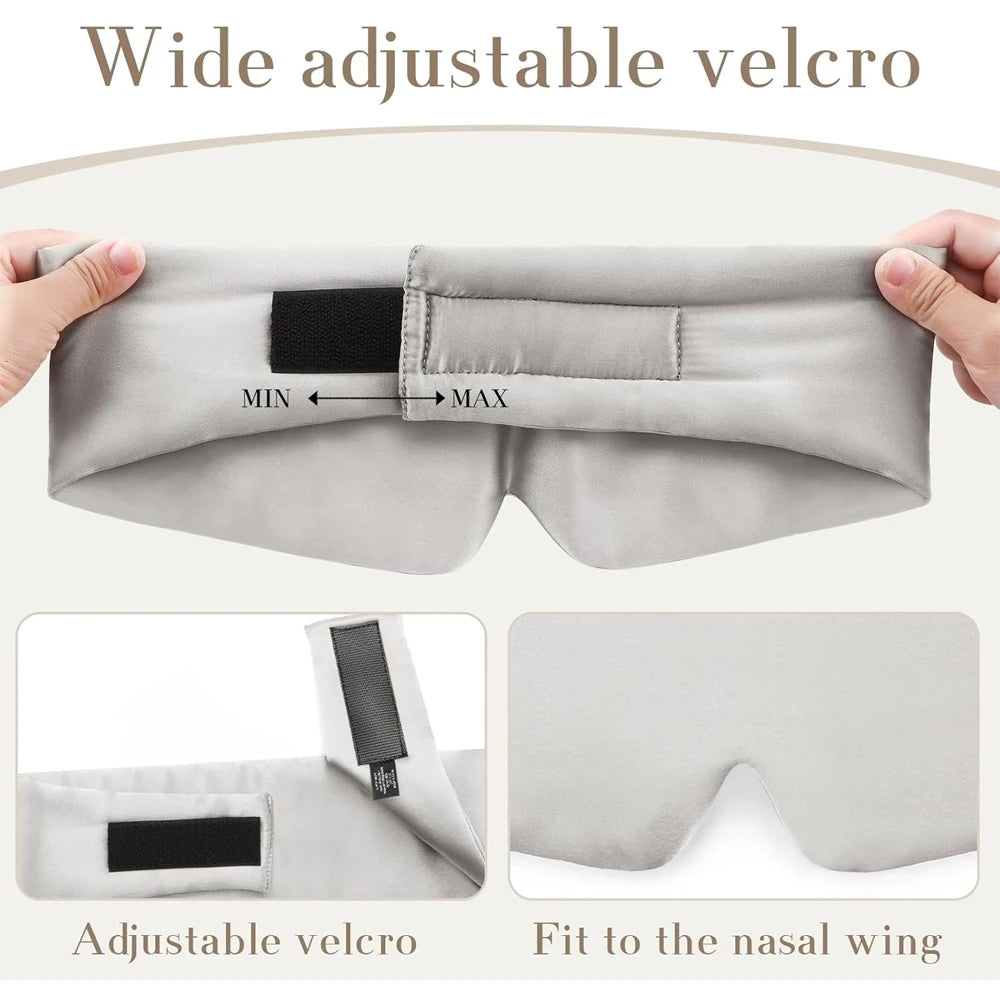 Maschera per dormire 100% seta di gelso che blocca la luce morbida imbottita 