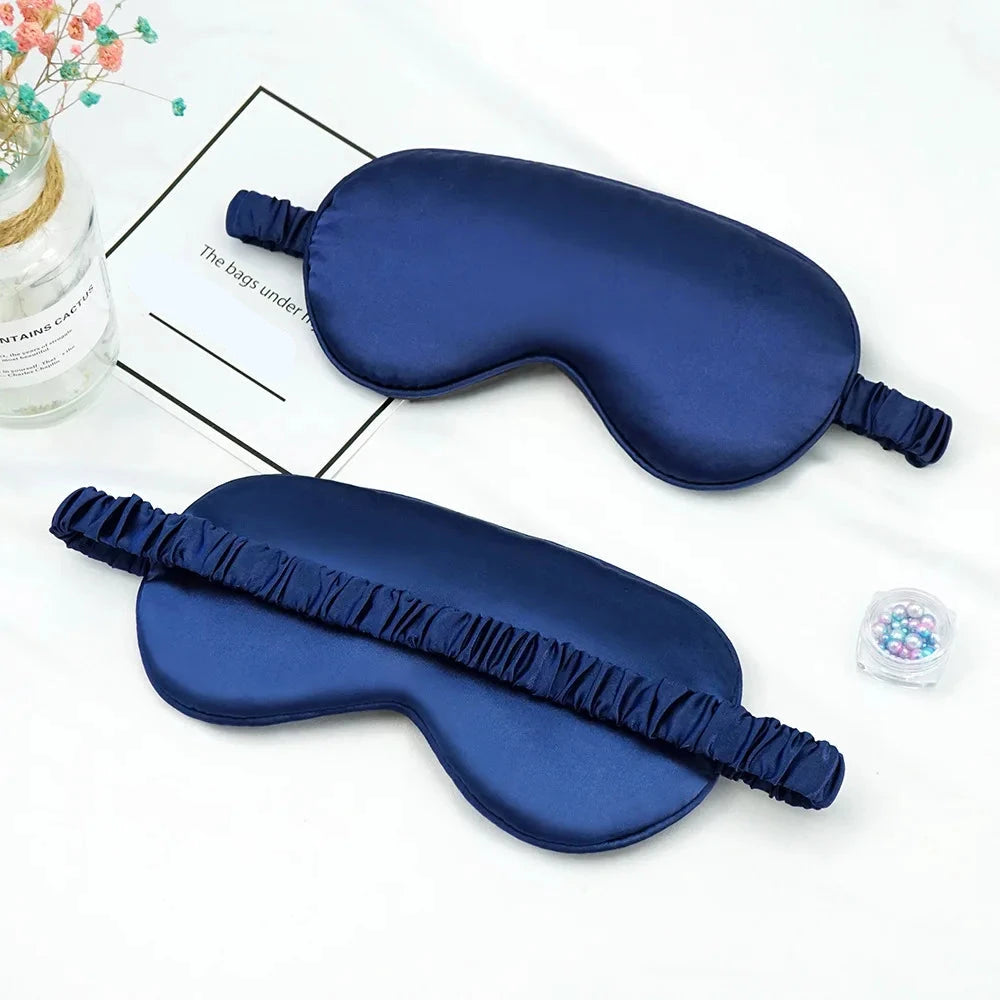 Maschera per gli occhi satinata, ombreggiatura, per dormire, da viaggio e relax 