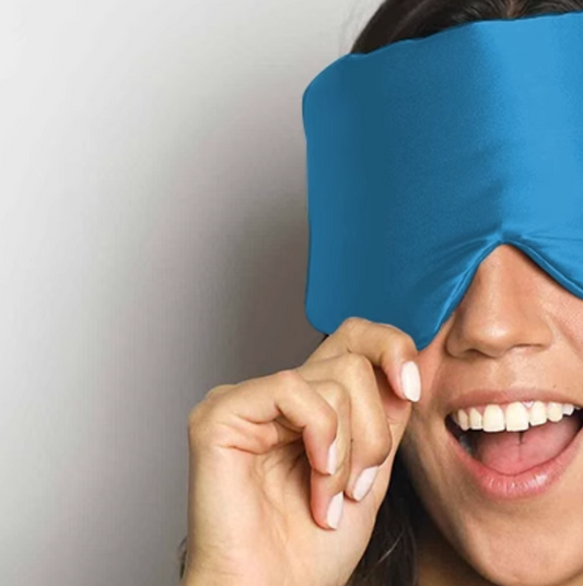 Maschera per dormire 100% seta di gelso che blocca la luce morbida imbottita 