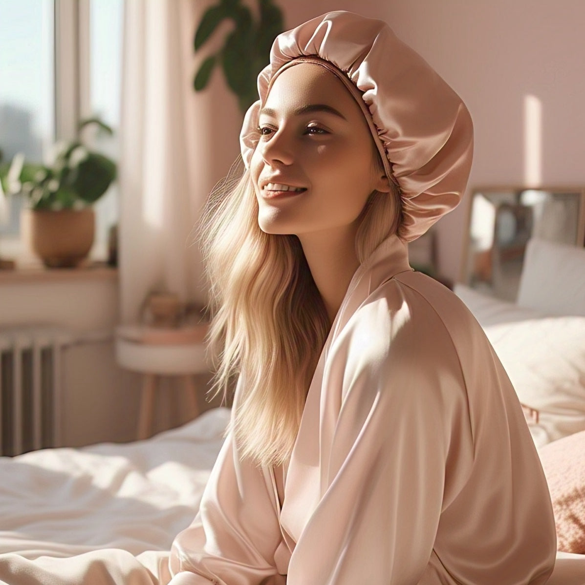 Bonnet Hair in Seta per la cura dei capelli durante la notte Silk Bonnets