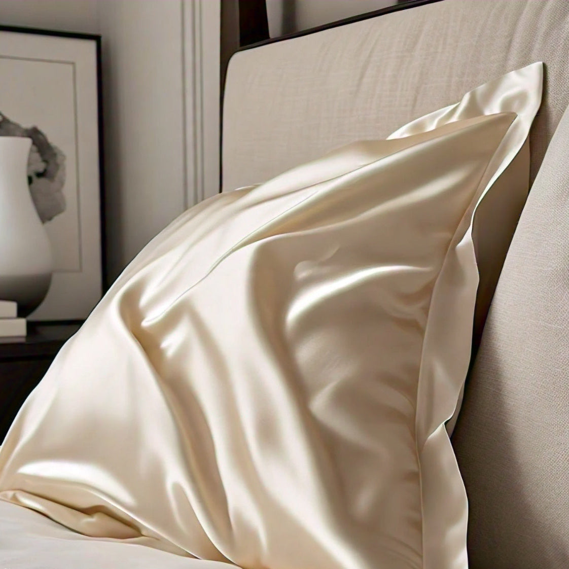 Set med 2 eller 4 kuddfodral 100 % naturligt Mulberry Silk Skyddar hår och hud
